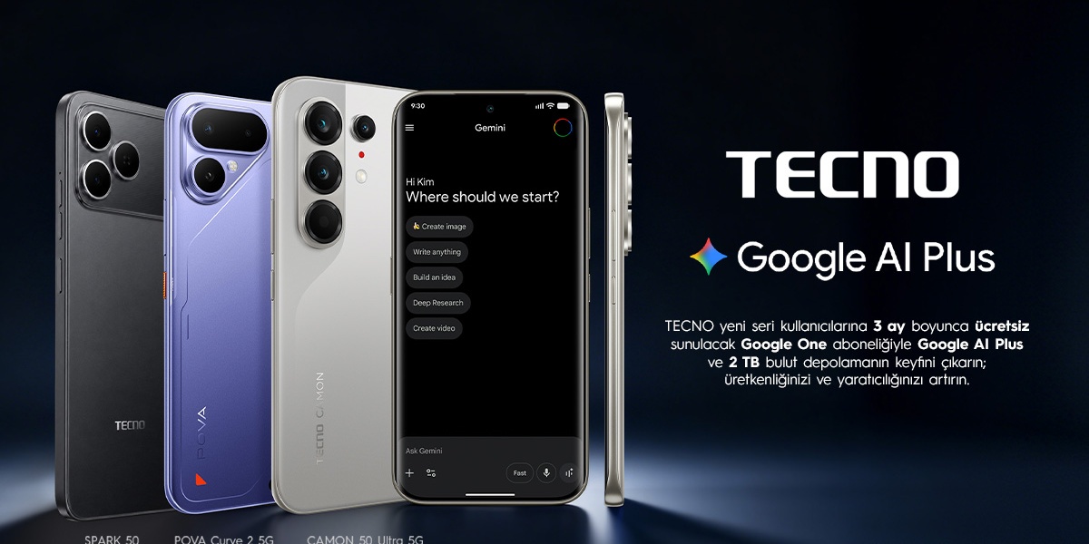 TECNO ve Google İş Birliğiyle Yapay Zeka Deneyimi Zirveye Çıkıyor